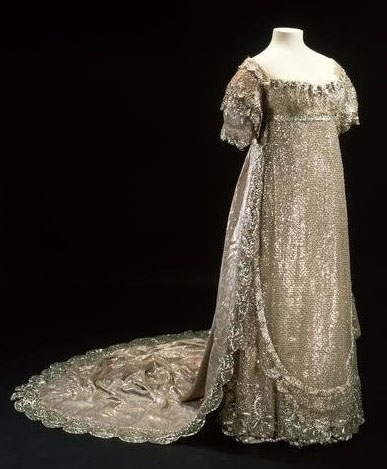 Princess Charlotte's silver lace wedding gown